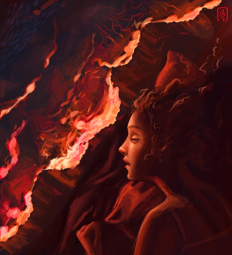 Sleep Girl painting